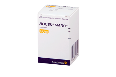Лосек МАПС 20мг табл п/пл/о №28 фл/пл