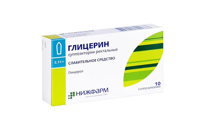 Глицерин 2,11г супп рект №10