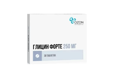 Глицин Форте 250мг табл защеч/подъяз №30