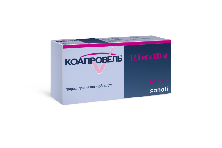 Коапровель 12,5мг+300мг табл п/пл/о №28