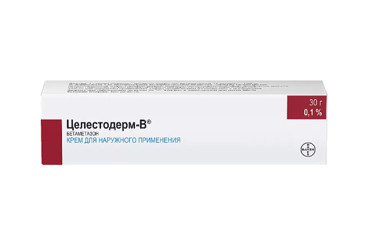 Целестодерм В 0,1% мазь д/нар прим 30г