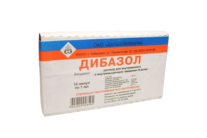 Дибазол 10мг/мл р-р в/в в/м 1мл амп №10