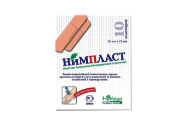 НимПласт Пластырь бактер 1,9х7,2см 10шт