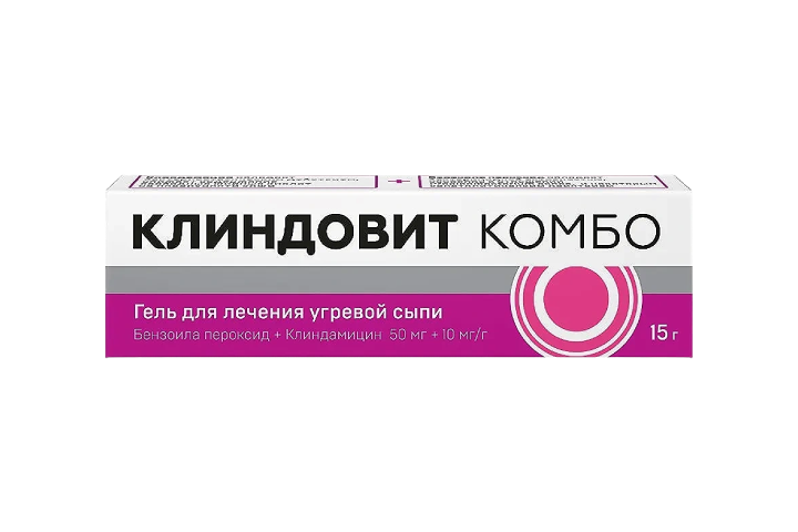 Клиндовит Комбо 50мг+10мг гель д/нар прим 15г
