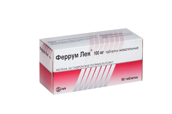 Феррум Лек 100мг табл жев №90