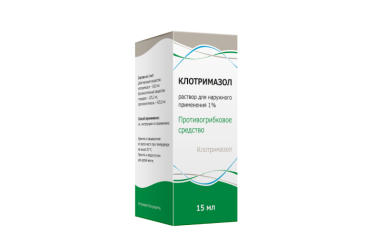 Клотримазол 1% р-р д/нар прим 15мл