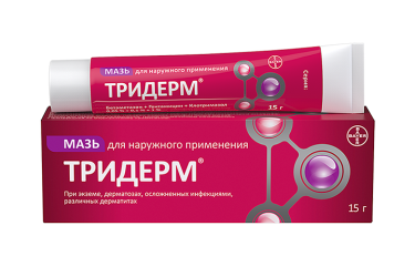 Тридерм мазь д/нар прим 15г