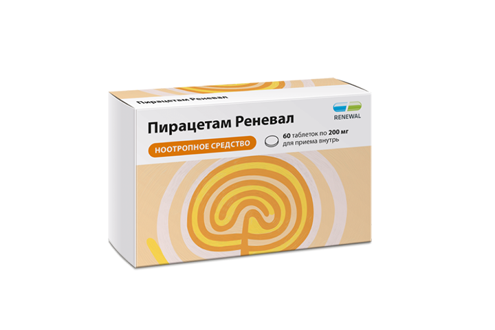 Пирацетам Реневал 200мг табл п/пл/о №60