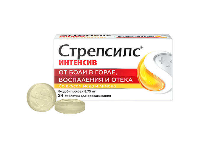 Стрепсилс Интенсив табл мед/лимон №24