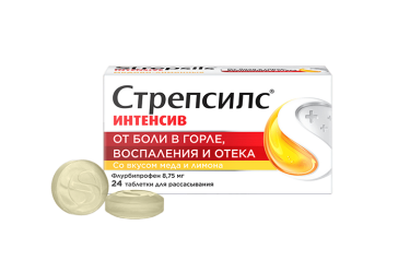 Стрепсилс Интенсив табл мед/лимон №24