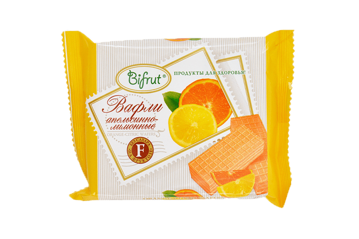 Вафли Бифрут Апельсино-лимонные на фруктозе 60г