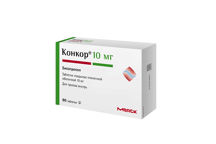 Конкор 10мг табл п/пл/о №90