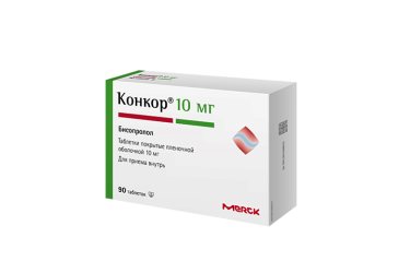 Конкор 10мг табл п/пл/о №90