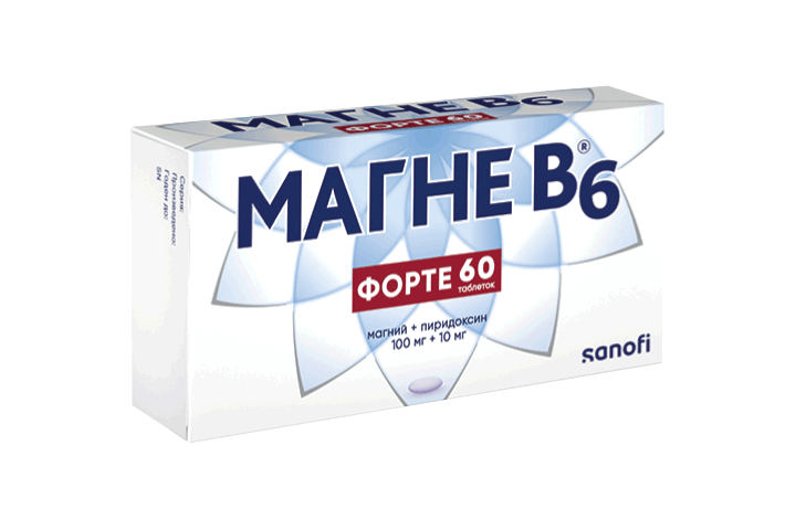 Магне В6 форте табл п/пл/о №60