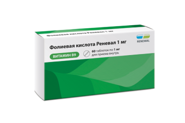 Фолиевая кислота Реневал 1мг табл №60