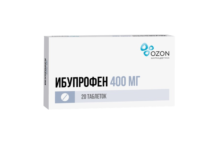 Ибупрофен 400мг табл п/пл/о №20