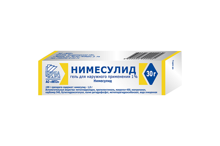 Нимесулид 1% гель д/нар прим 30г