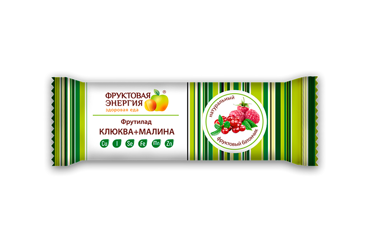 Фруктовая энергия Фрутилад с клюквой и малиной 30г