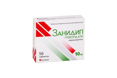 Занидип-Рекордати 10мг табл п/пл/о №56
