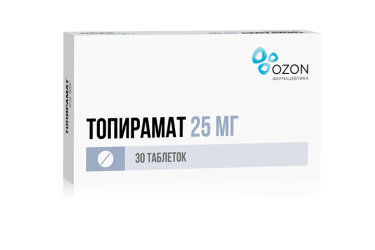 Топирамат 25мг табл п/пл/о №30