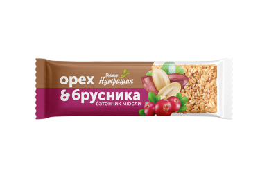 Доктор Нутришин Батончик мюсли орех с брусникой 40г