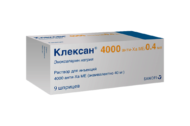 Клексан 4000 анти-Ха МЕ/0,4мл р-р д/и шпр №9